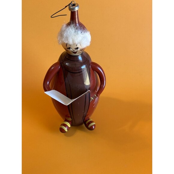 Vintage Soffieria DeCarlini Italy Caroler Hand Blown Glass Ornament 6 1/2" Rare - Picture 3 of 8